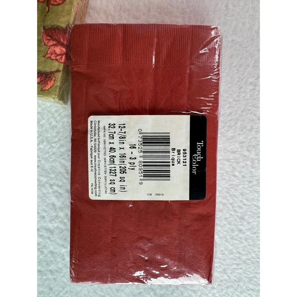 NEW Fall Thanksgiving Napkins‎ Lot Orange Pumpkin Leaf Sunflower Spice Sachets